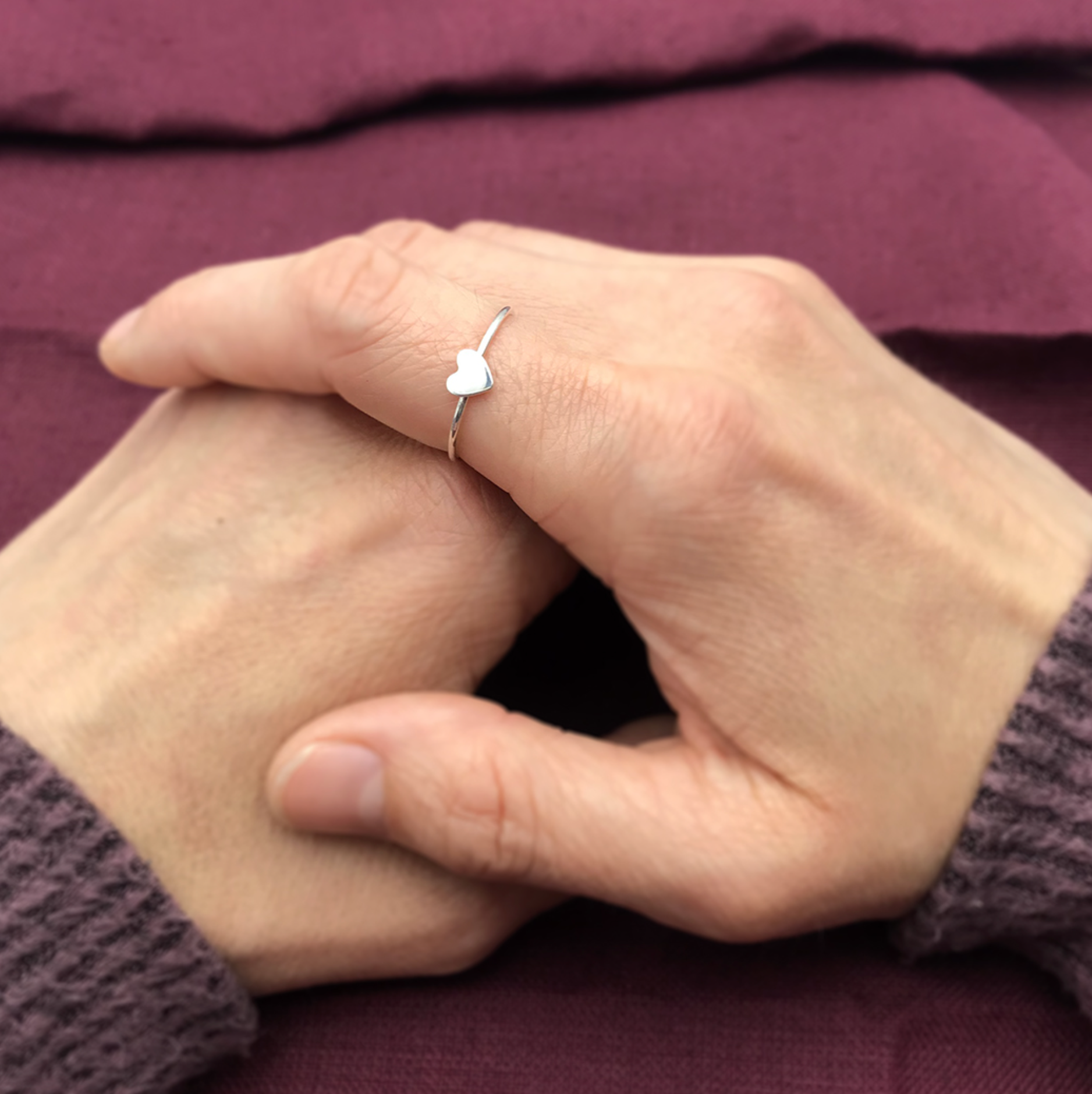 •TINY HEART• sterling silver ring