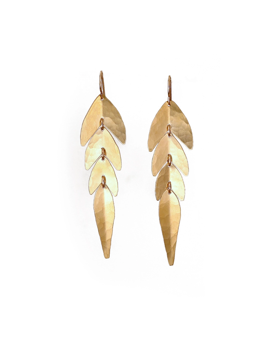 •MINI SWISH• gold dangle earrings