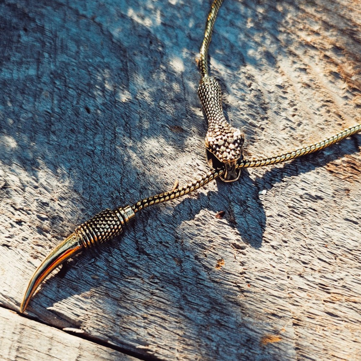 •FEARLESS• brass lariat necklace