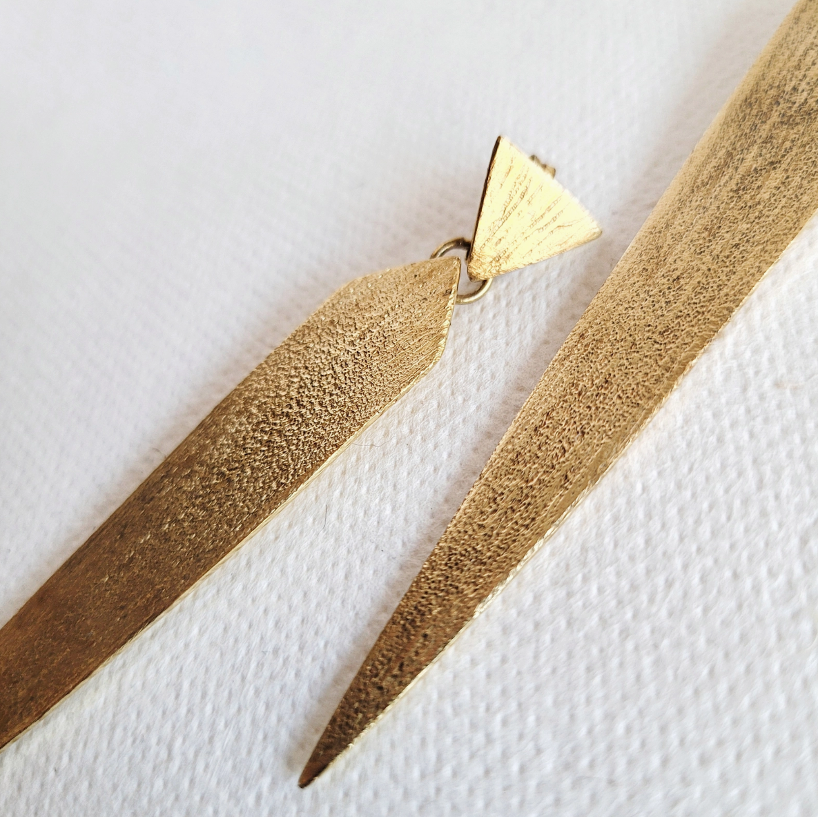 •SPEAR• brass post earrings