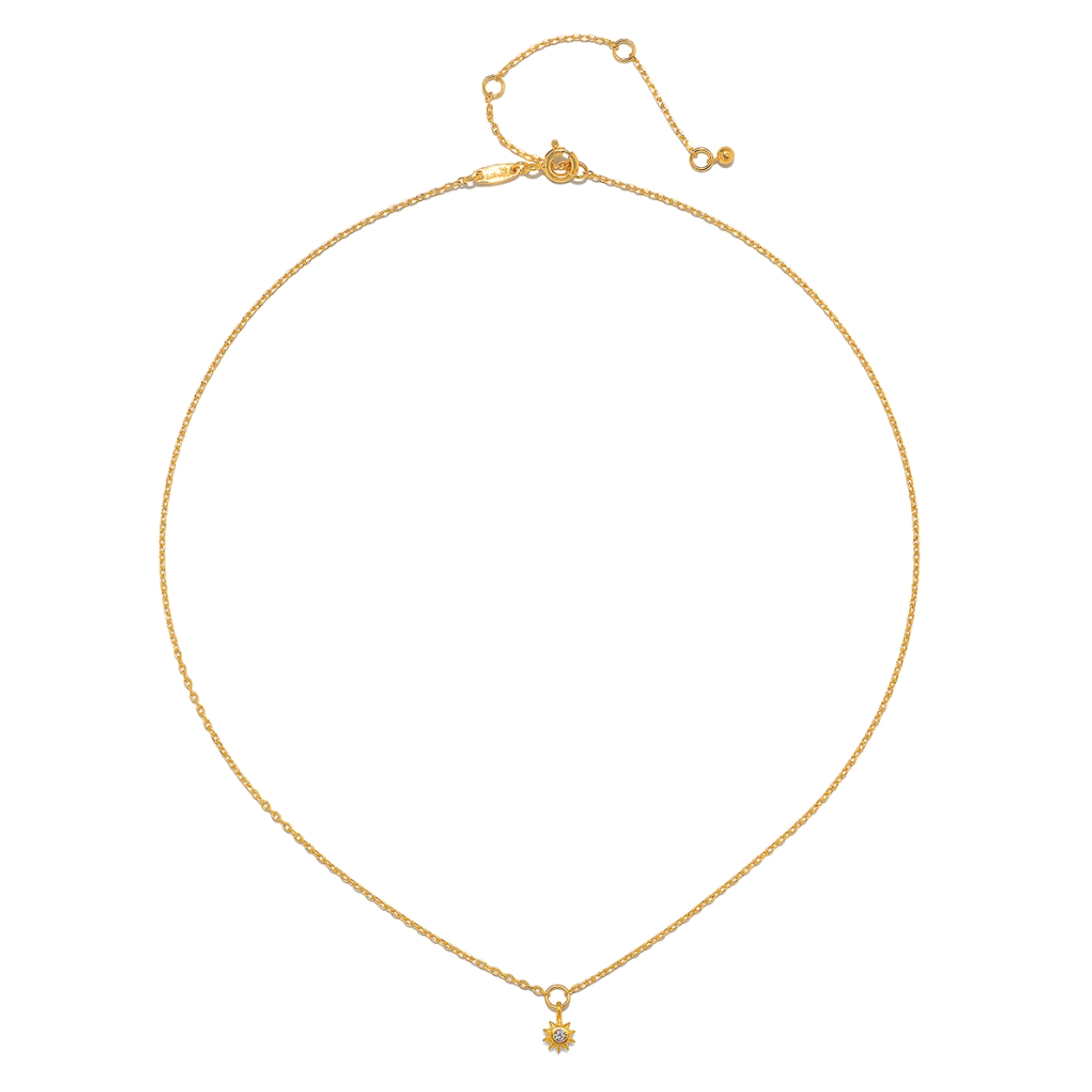 •INNER LIGHT• topaz + gold necklace (16"-19" long)