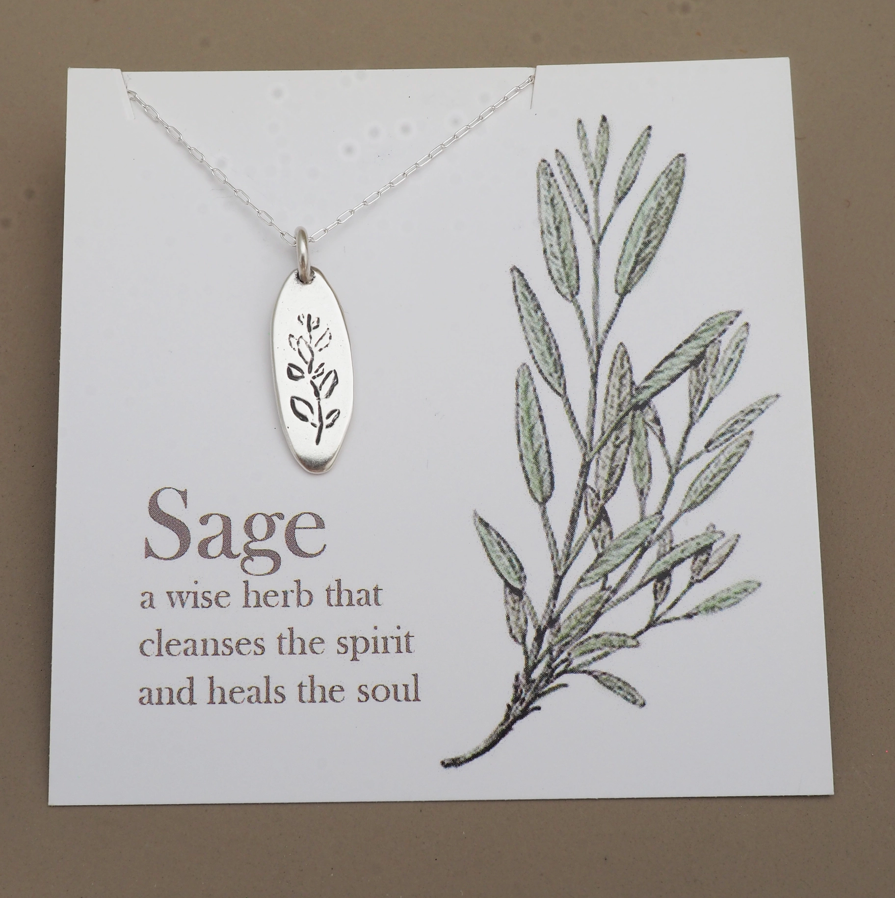 •SAGE• sterling silver necklace