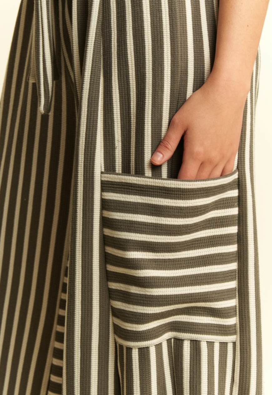 •MANDY• striped wide leg pants