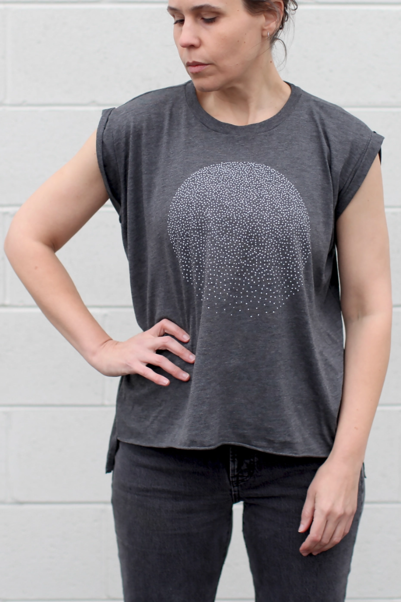 •FULL MOON• viscose blend muscle tee