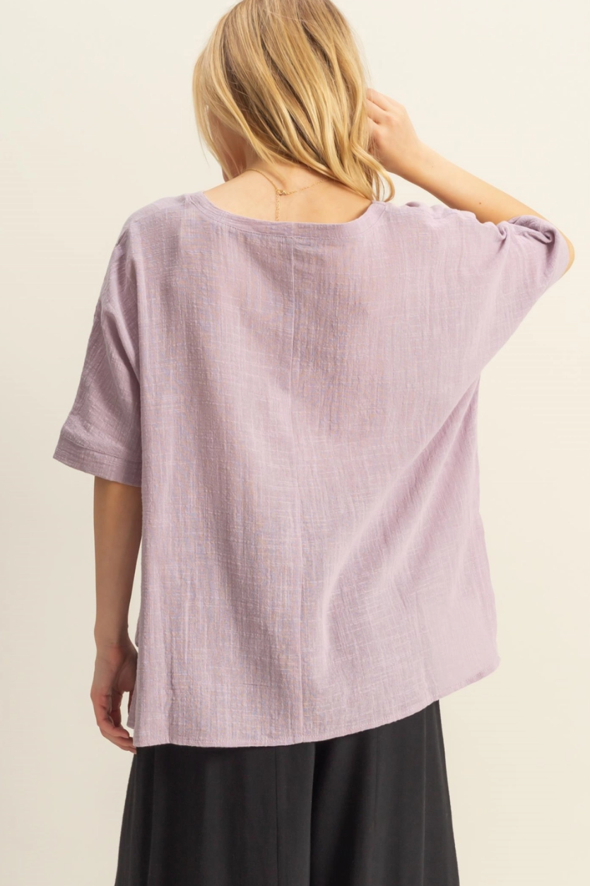 •COLETTE• V-neck breezy cotton top