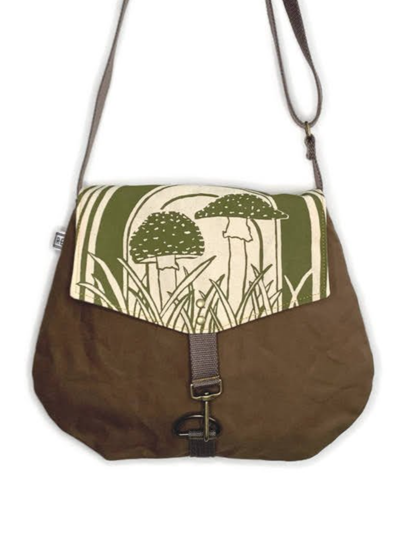 •SATCHEL - AMANITA• waxed canvas crossbody