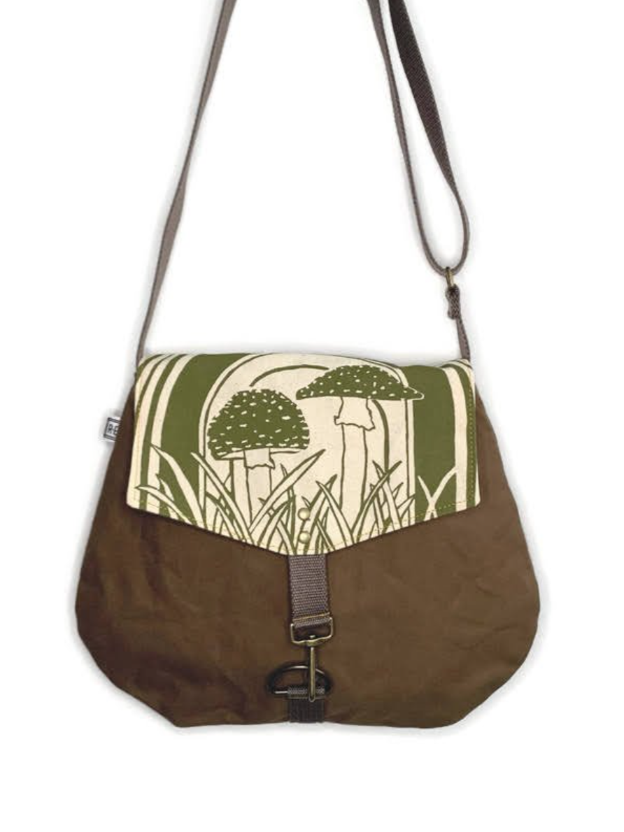 •SATCHEL - AMANITA• waxed canvas crossbody