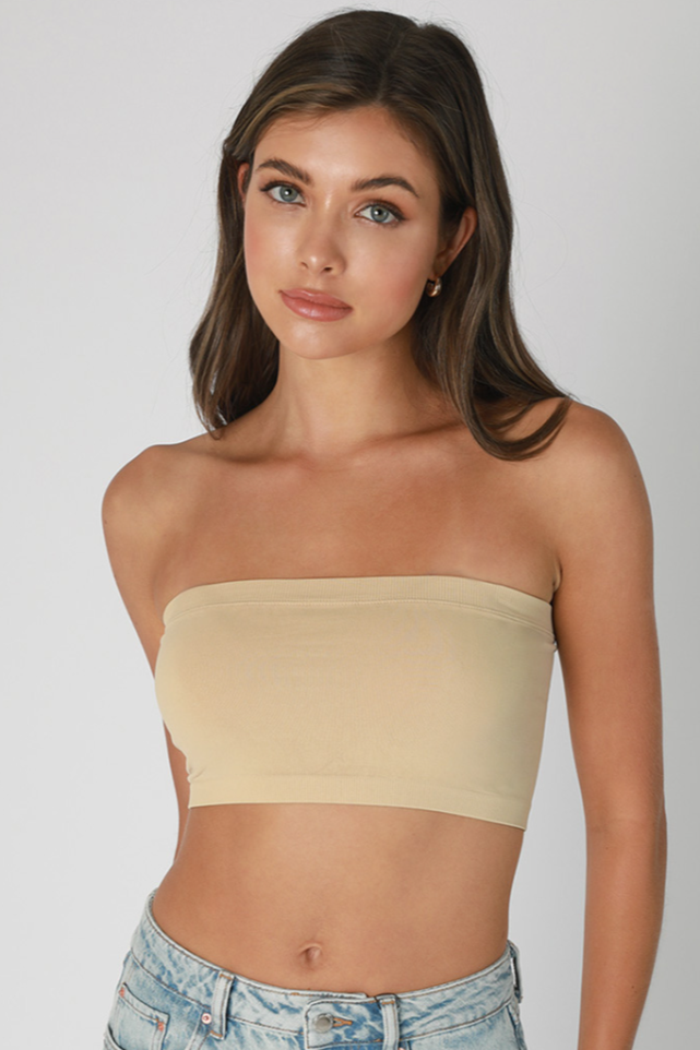 •BANDEAU• strapless top