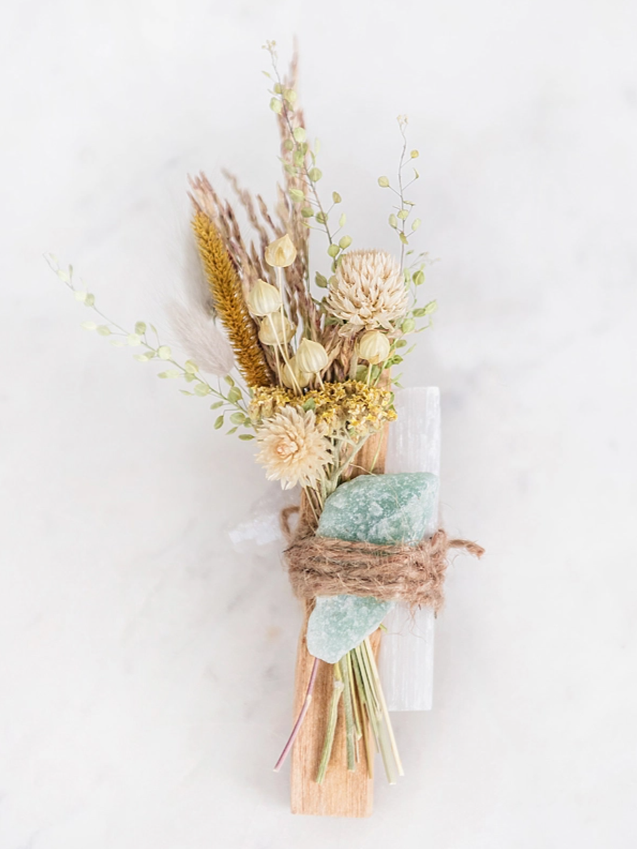•GREEN AVENTURINE - MOTHER NATURE• smudge stick bundle