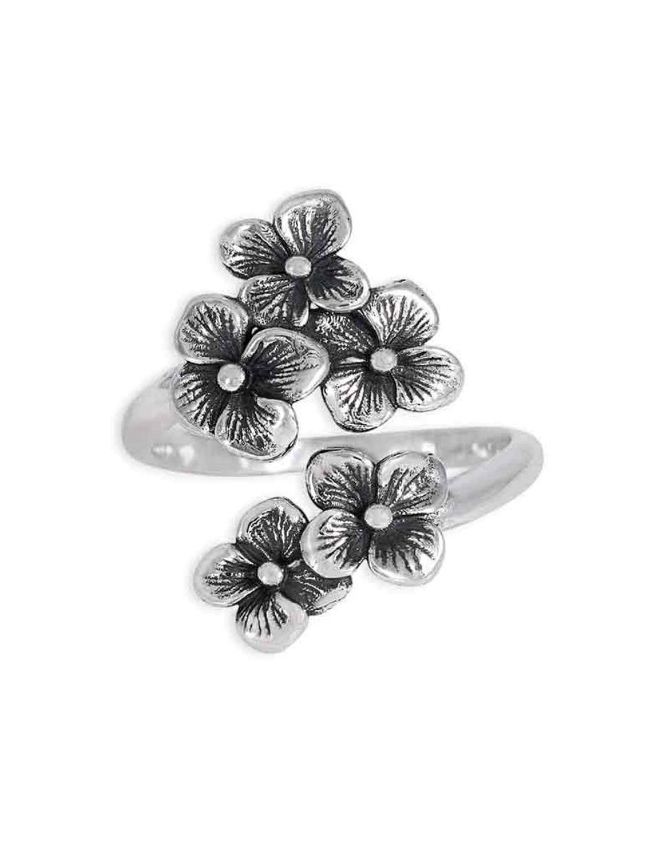 •HYDRANGEA• adjustable silver ring