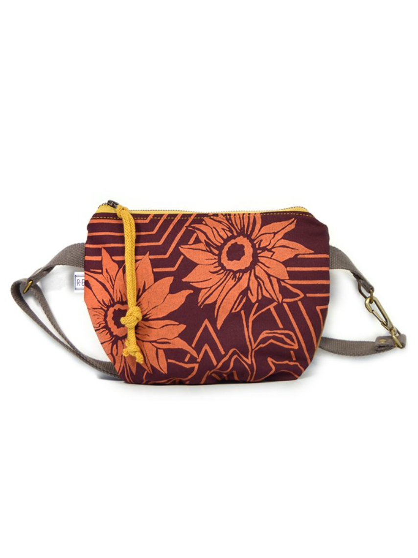 •DATE PURSE - SUNFLOWER• waxed canvas crossbody