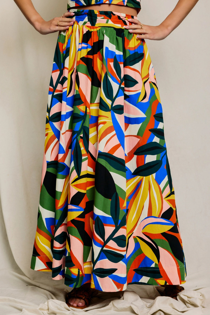 •BONITA• flowy woven midi skirt