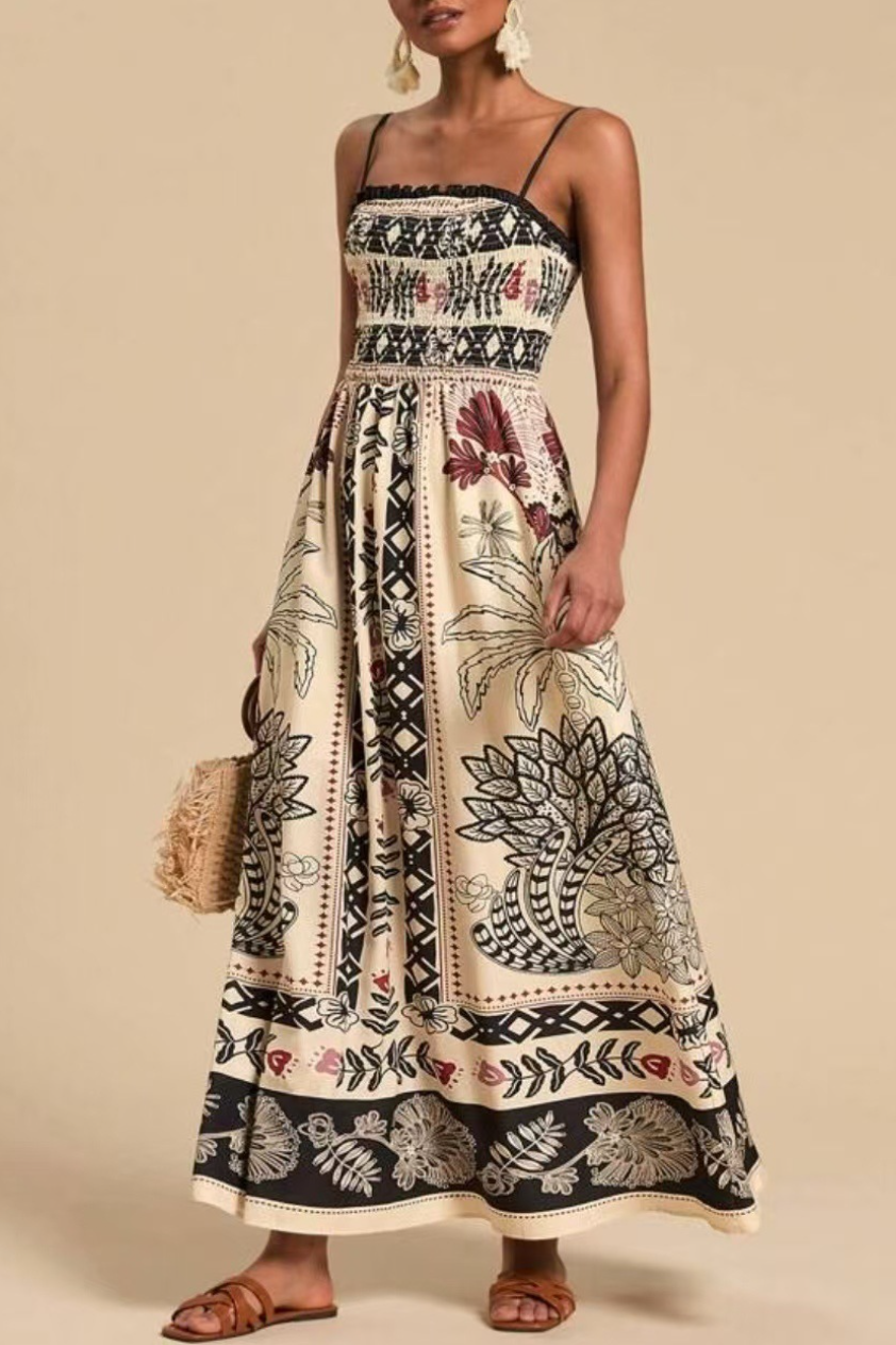 •SAVANNAH• smocked bodice maxi dress