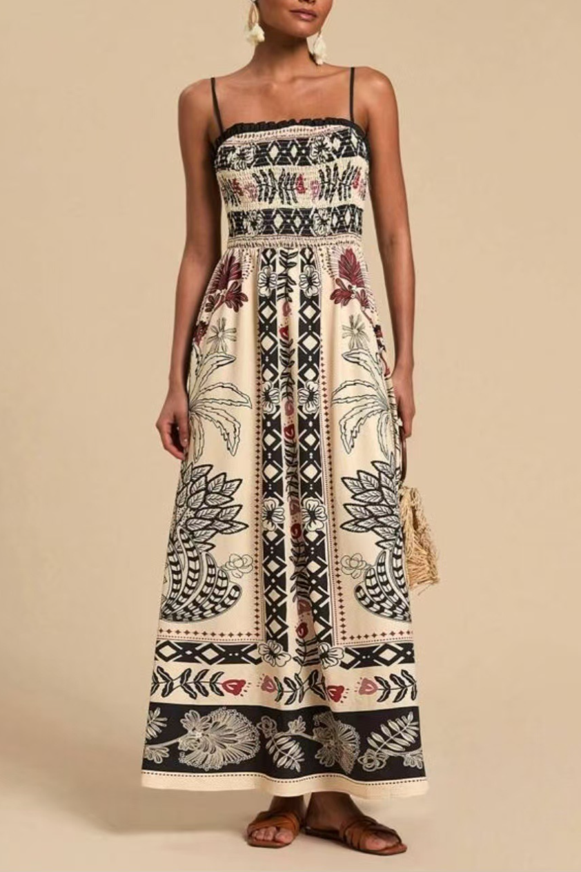 •SAVANNAH• smocked bodice maxi dress