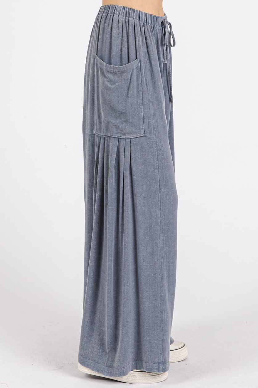 •ZENDAYA• wide leg linen blend pants