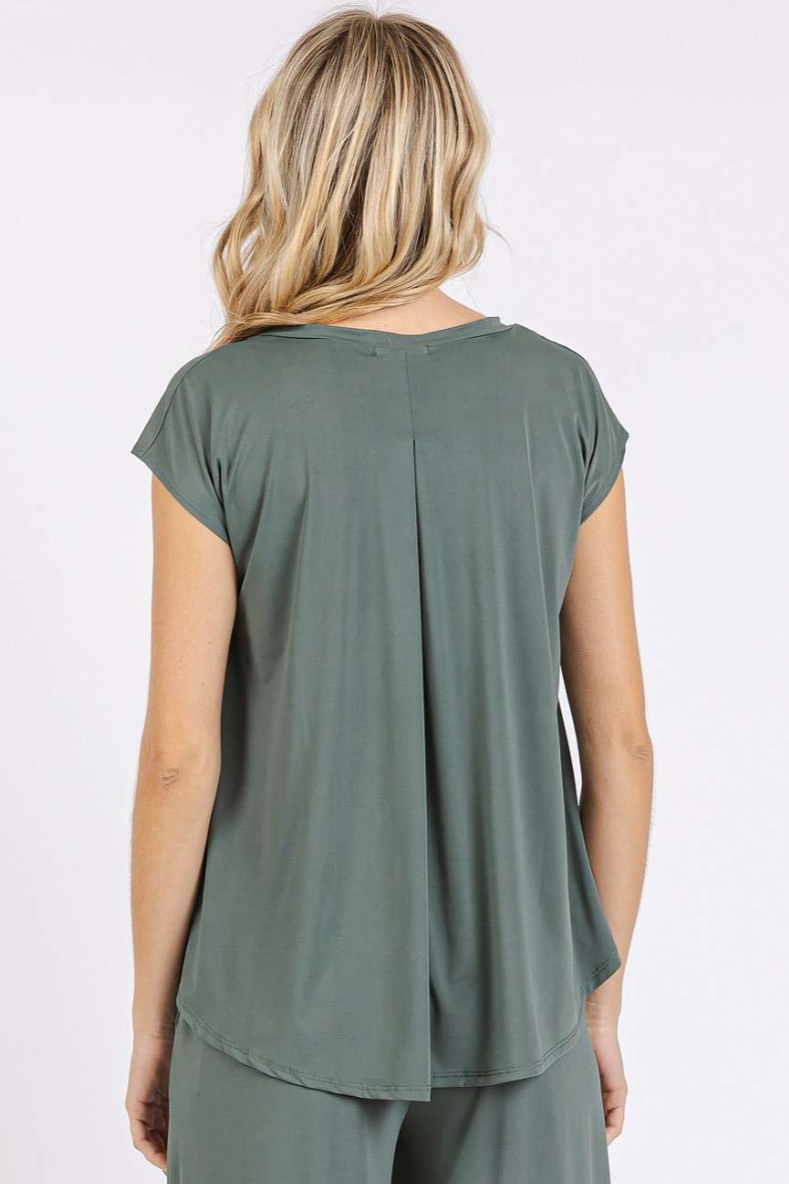 •FLOW• soft knit V-neck top (USA)