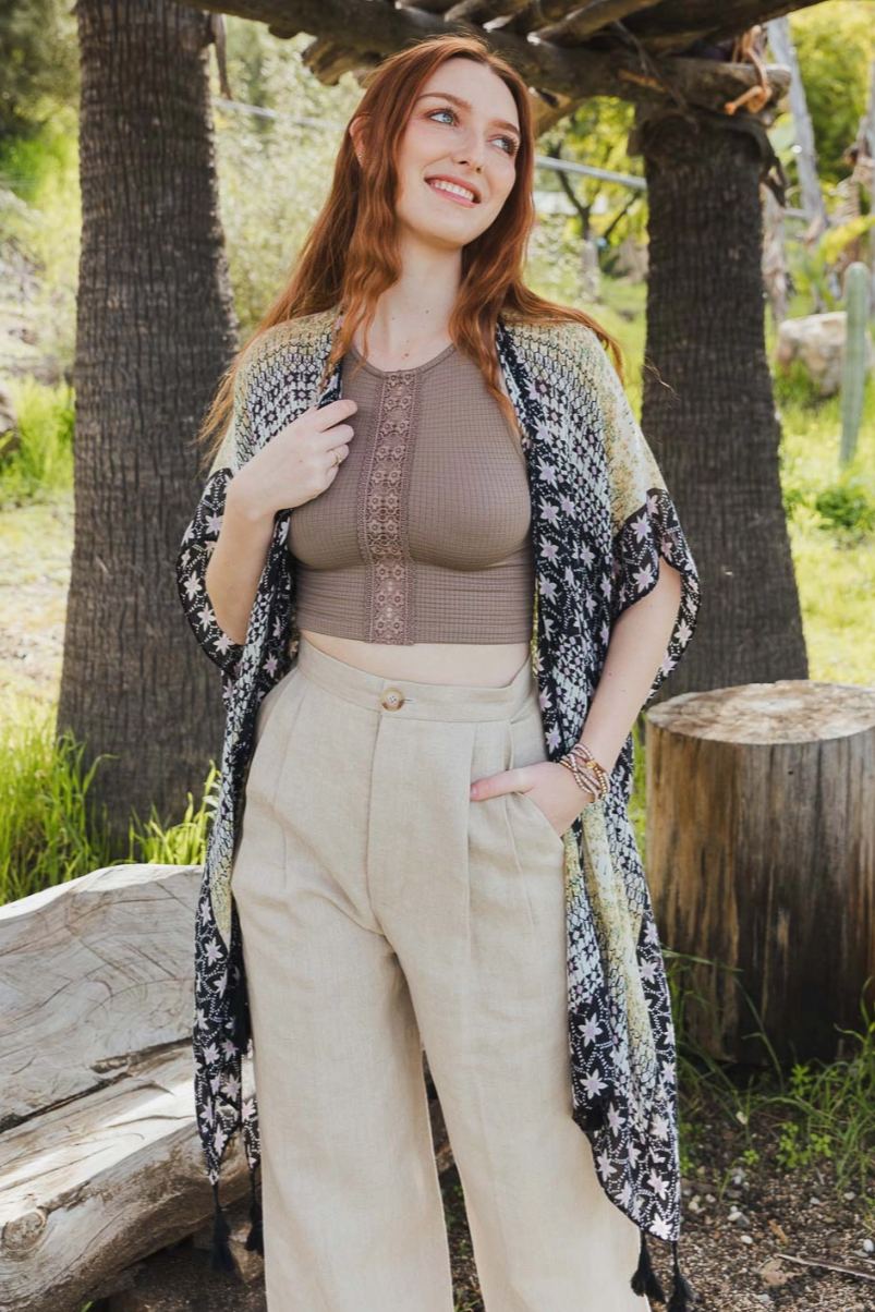 •STAR JASMINE• tasseled cardi