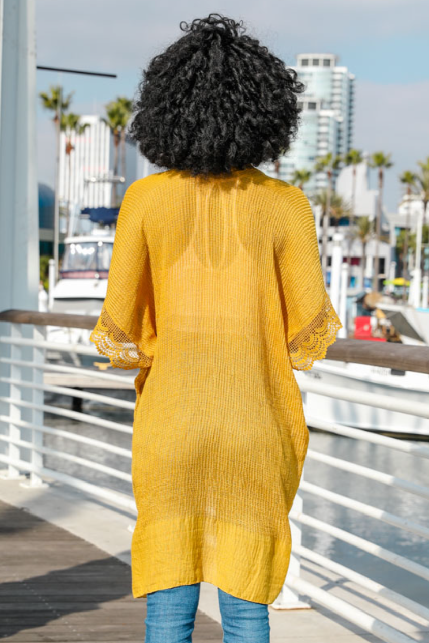 •CLAIRE• lacy crepe cardi