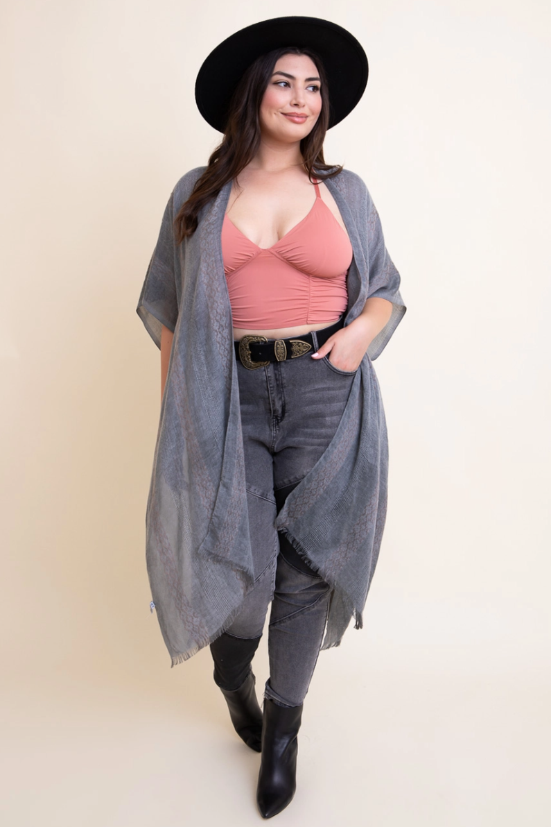 •WAYSEEKER• geo embroidered cardi