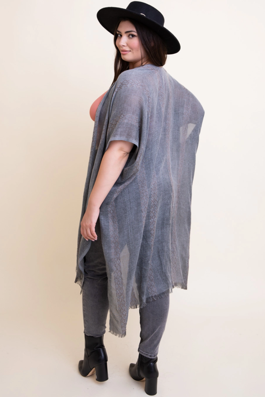 •WAYSEEKER• geo embroidered cardi