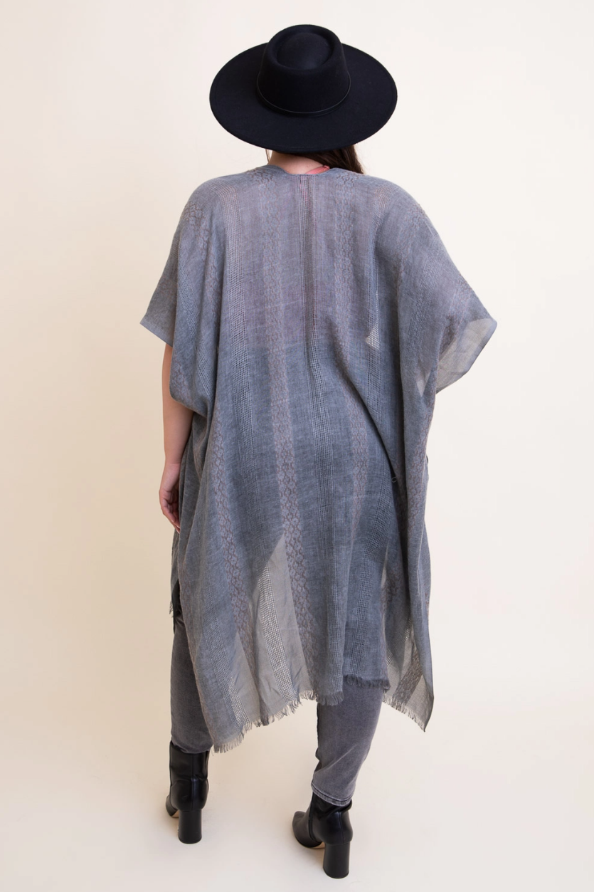 •WAYSEEKER• geo embroidered cardi