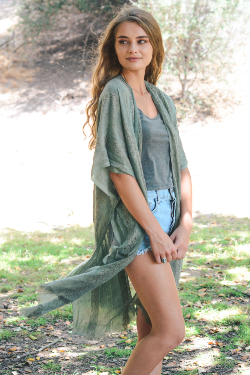 •WAYSEEKER• geo embroidered cardi