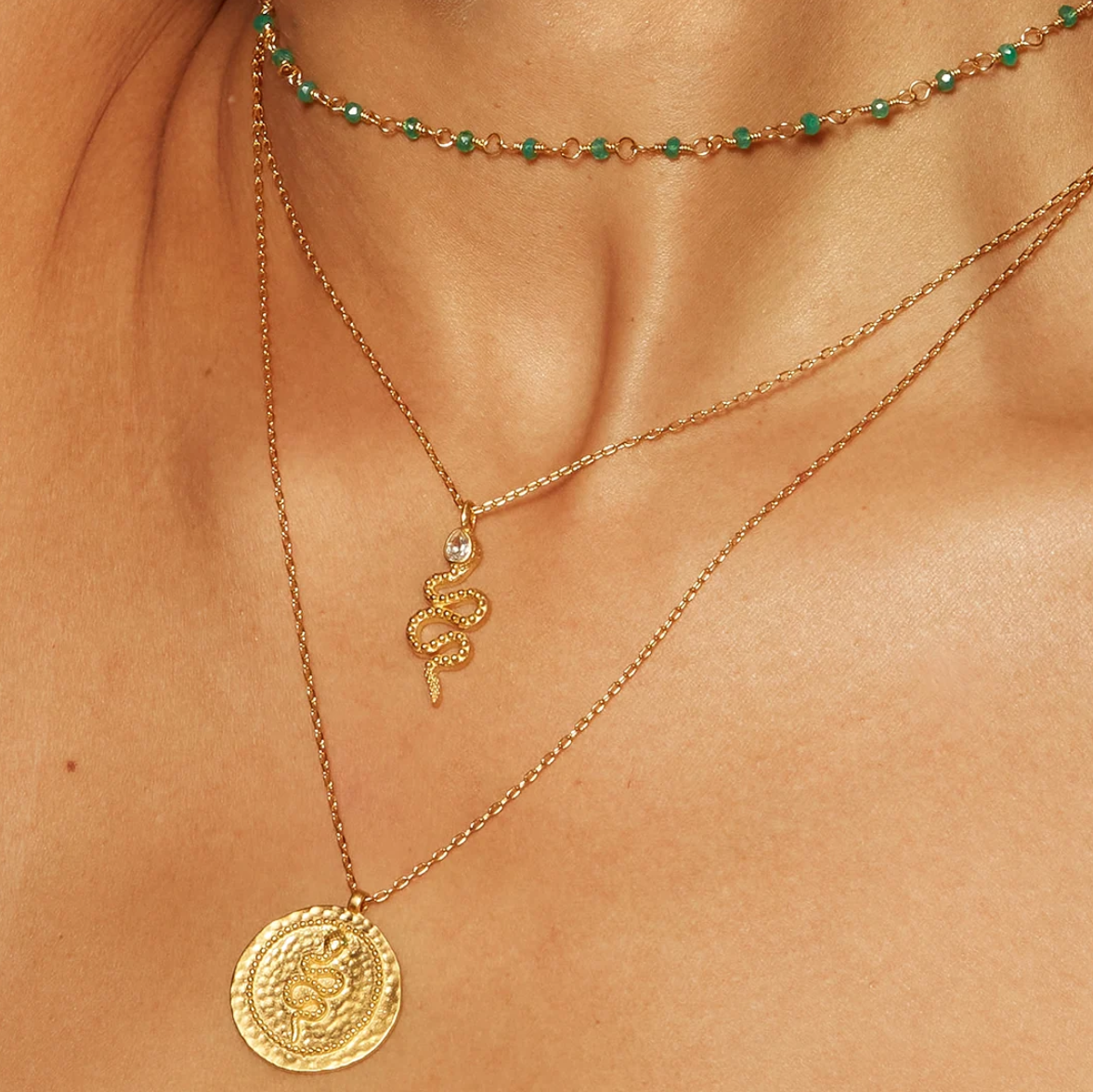 •ENDURING INDIVIDUALITY• topaz + gold necklace (18"-21" long)