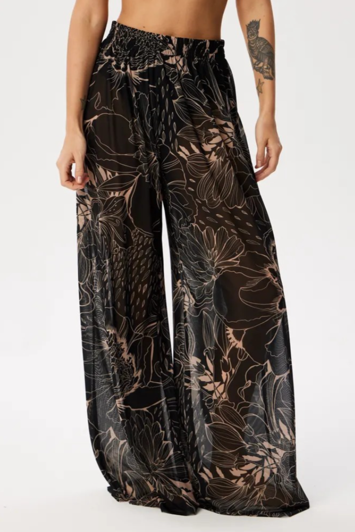 •NARCISSUS• sheer mesh wide leg pants