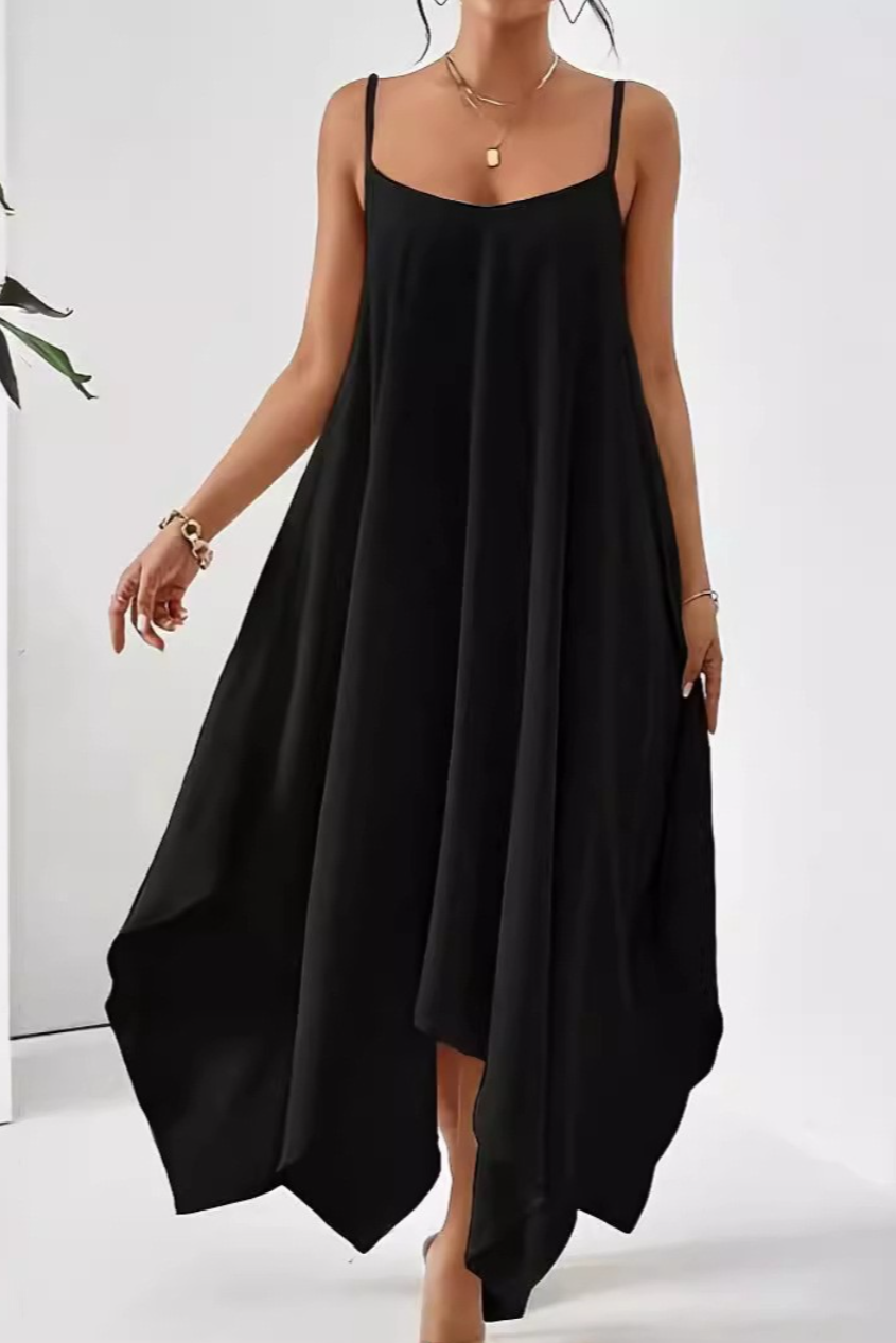 •JET• witchy hem midaxi slip dress