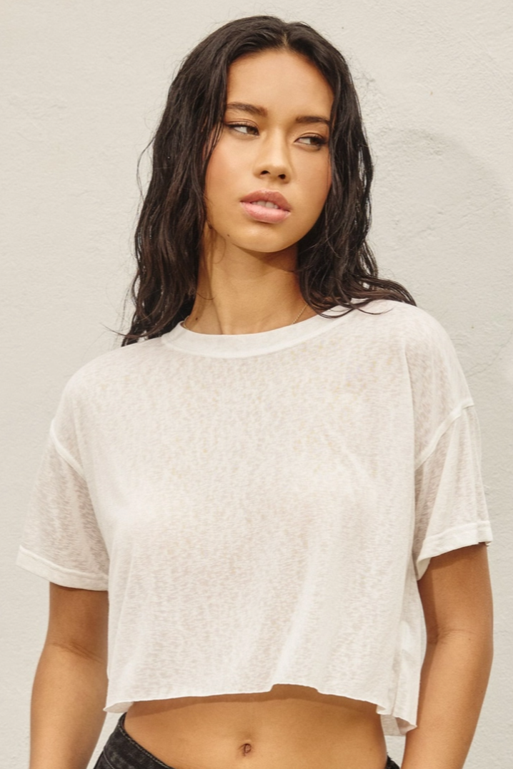 •HANNAH• breezy cotton blend tee