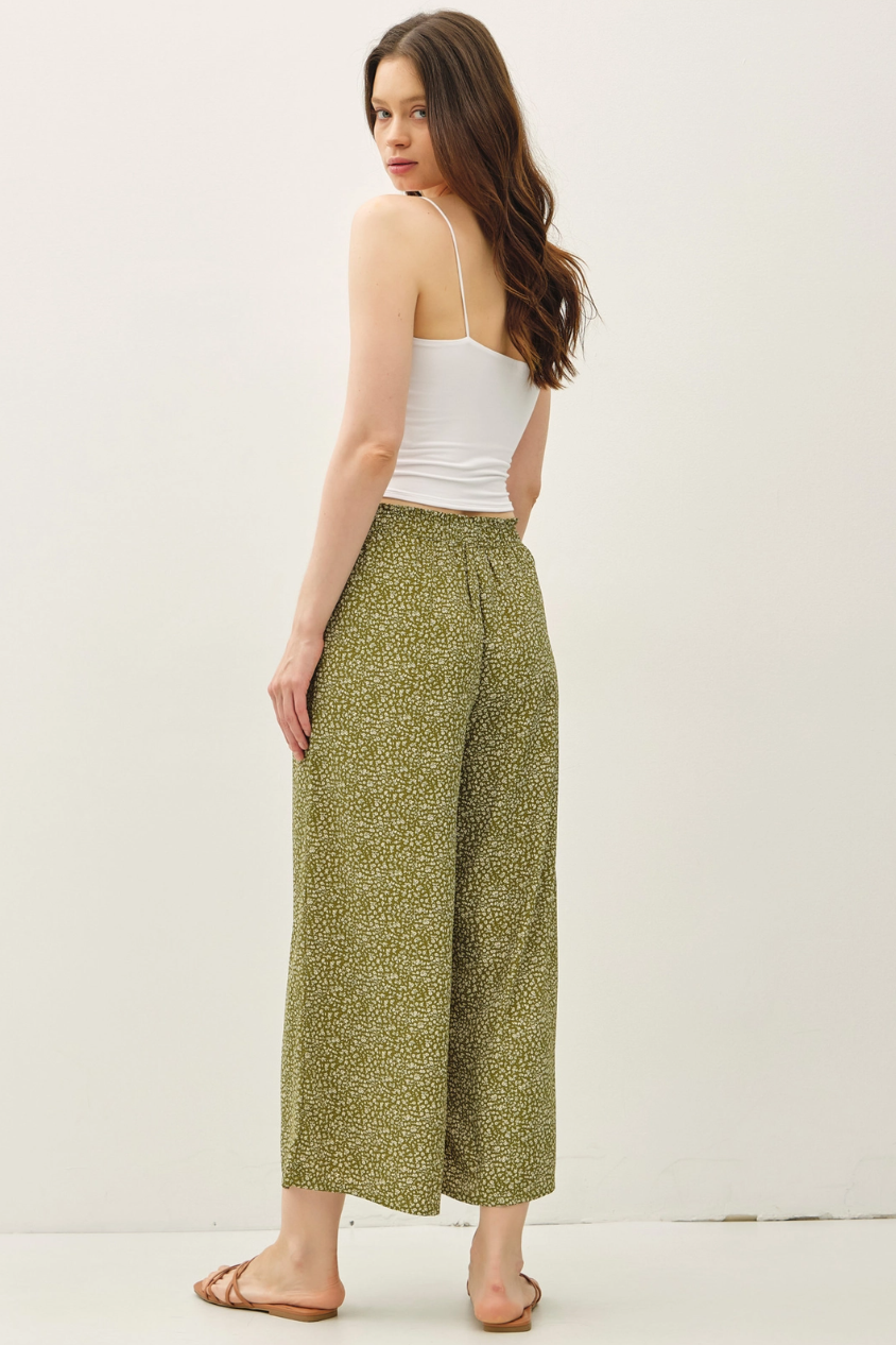 •CLARA• cropped elastic waist pants