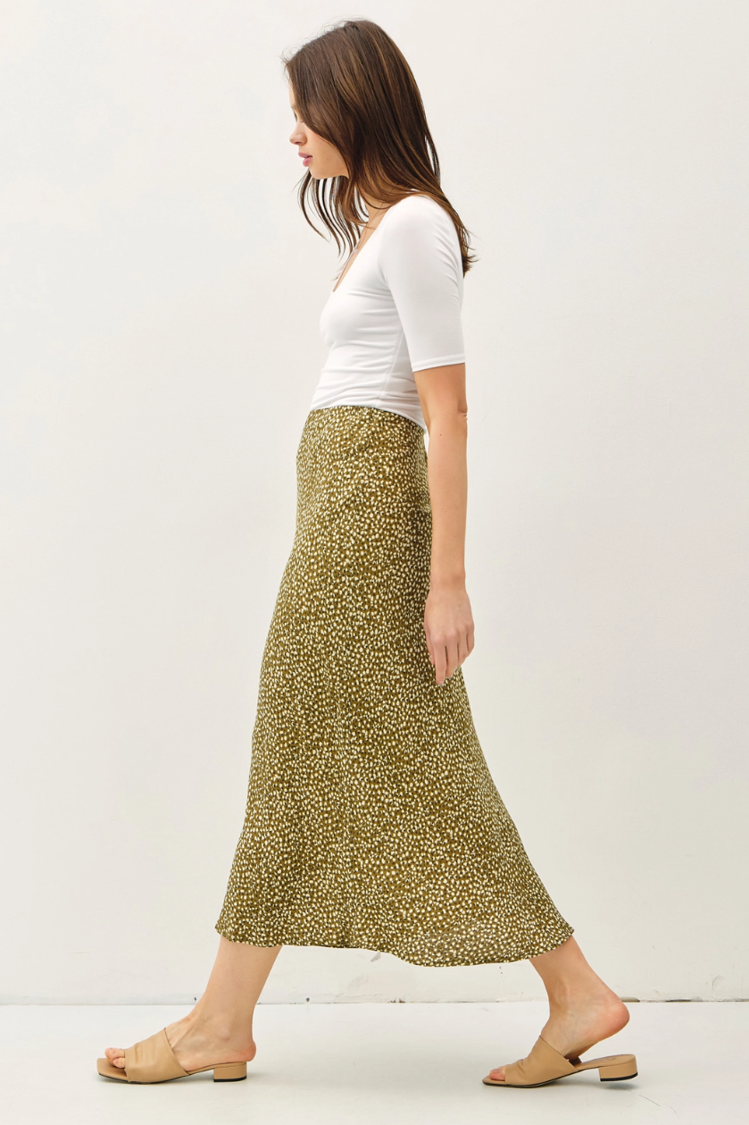 •IRIS• floral print midi skirt