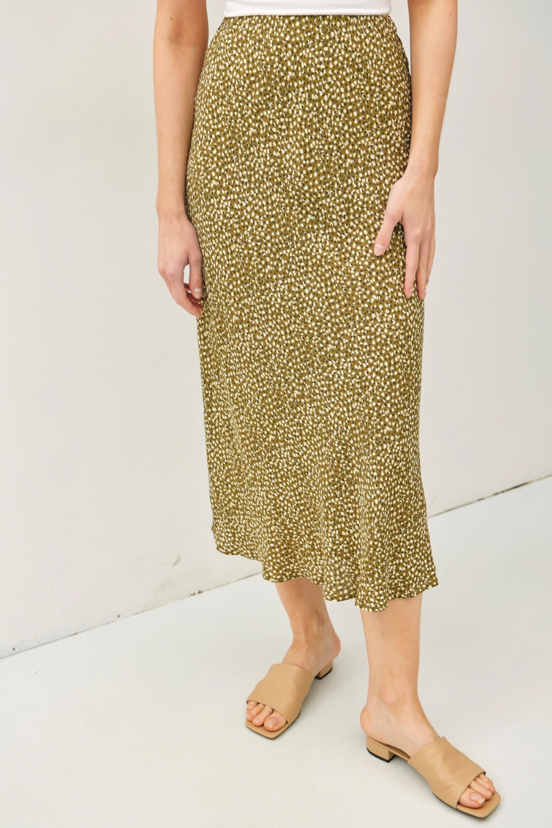 •IRIS• floral print midi skirt