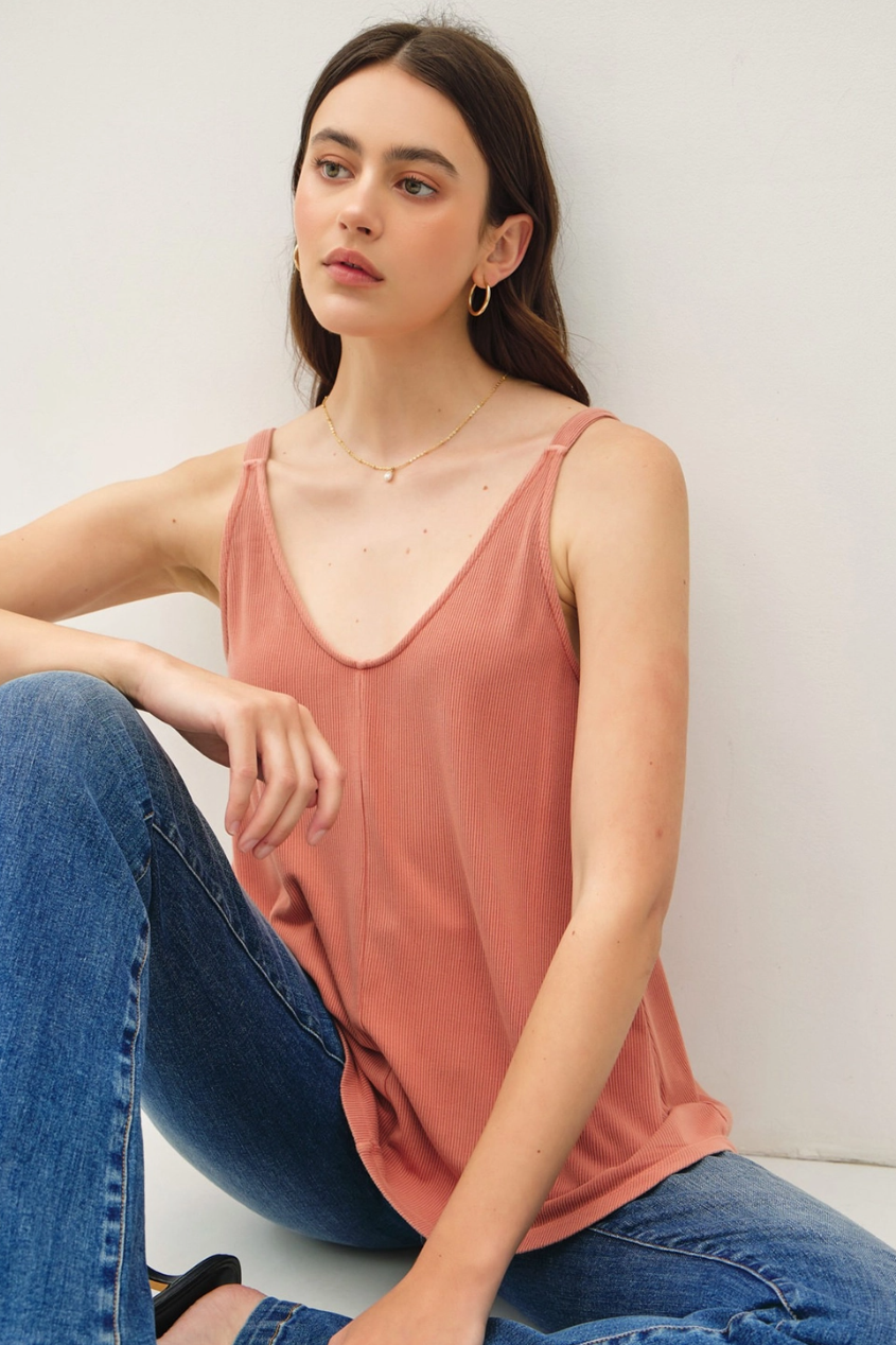 •BREE• flowy V neck tank