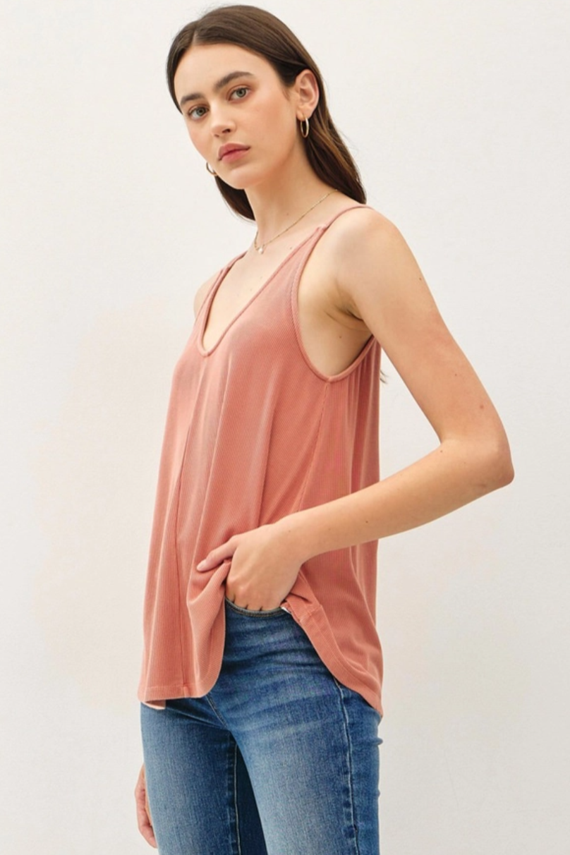 •BREE• flowy V neck tank