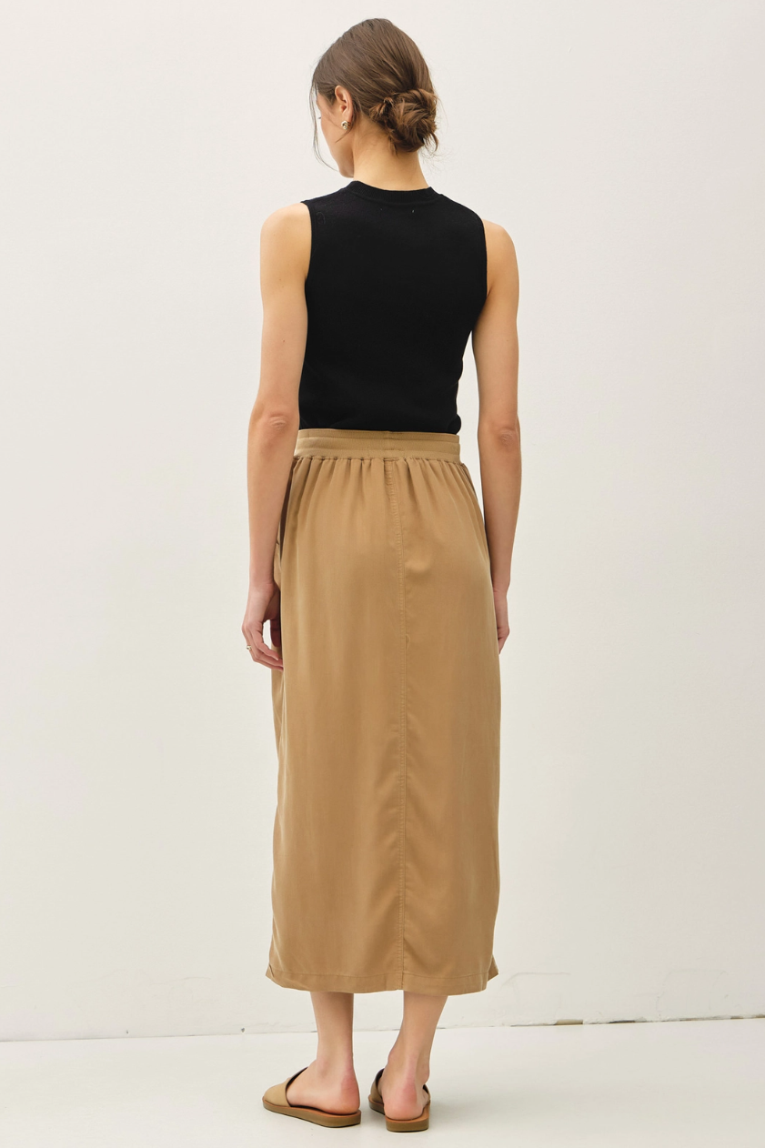•SPENCER• tencel a-line midi skirt