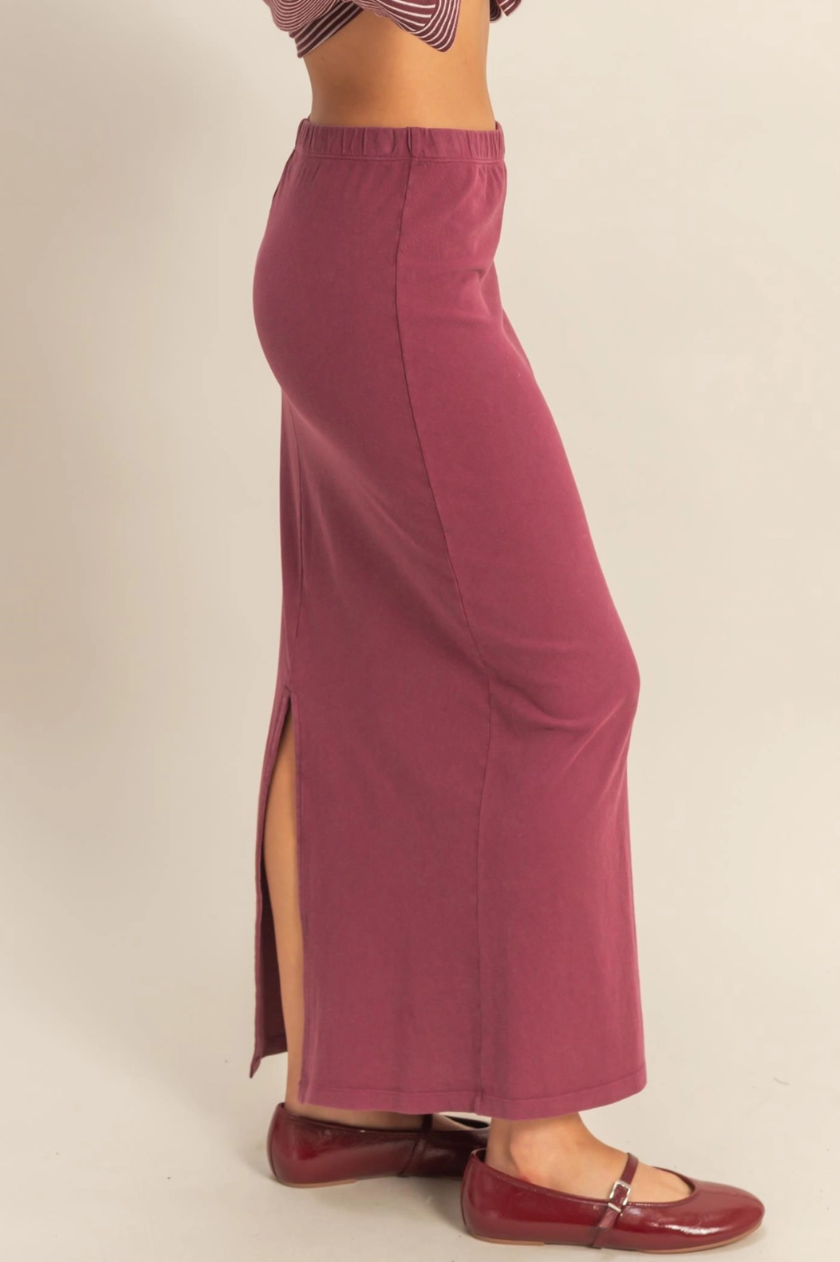 •BELLAMY• mineral washed maxi skirt