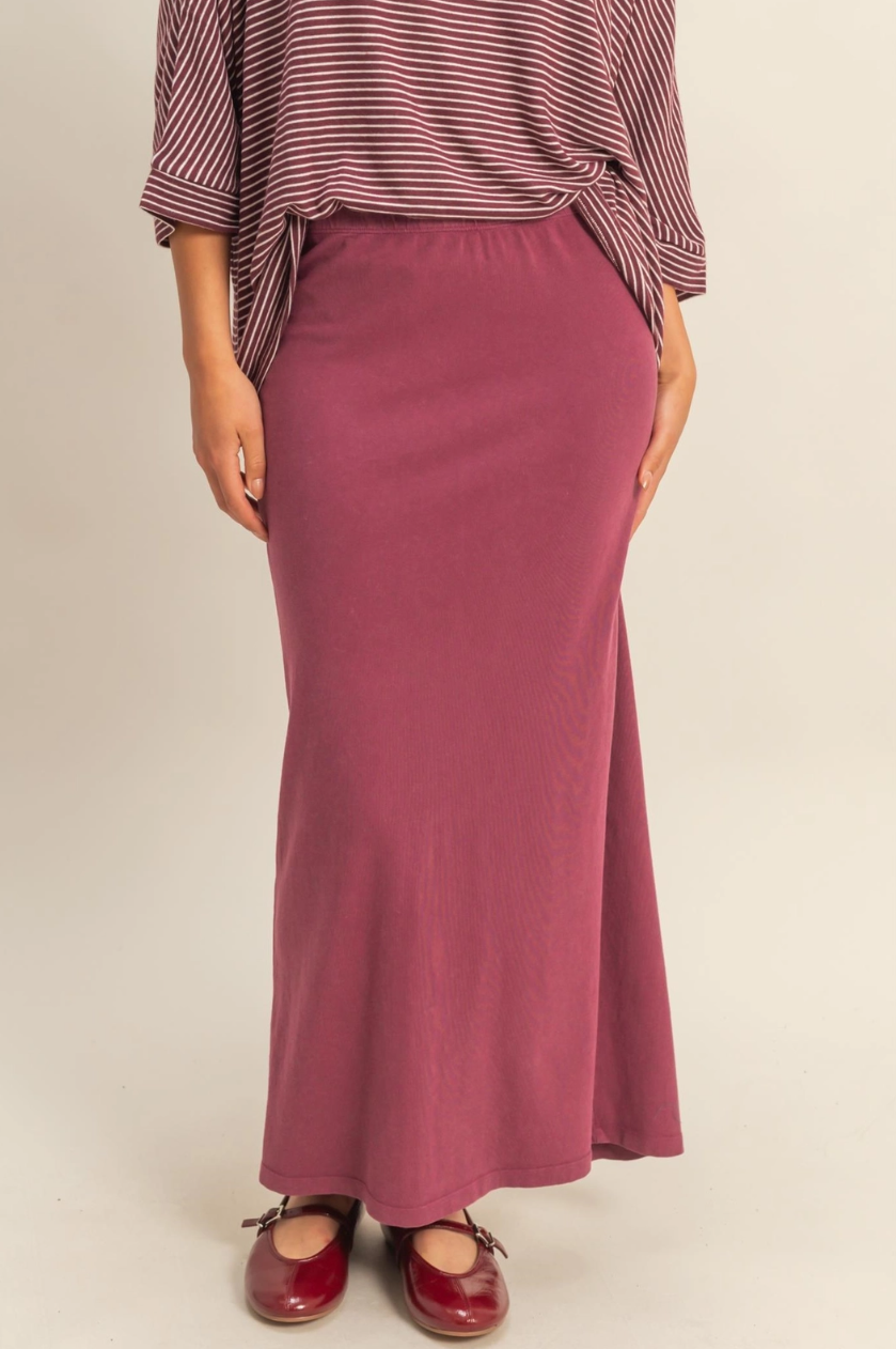 •BELLAMY• mineral washed maxi skirt