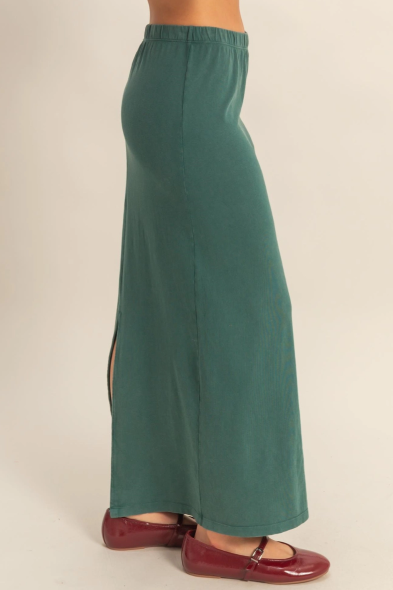 •BELLAMY• mineral washed maxi skirt