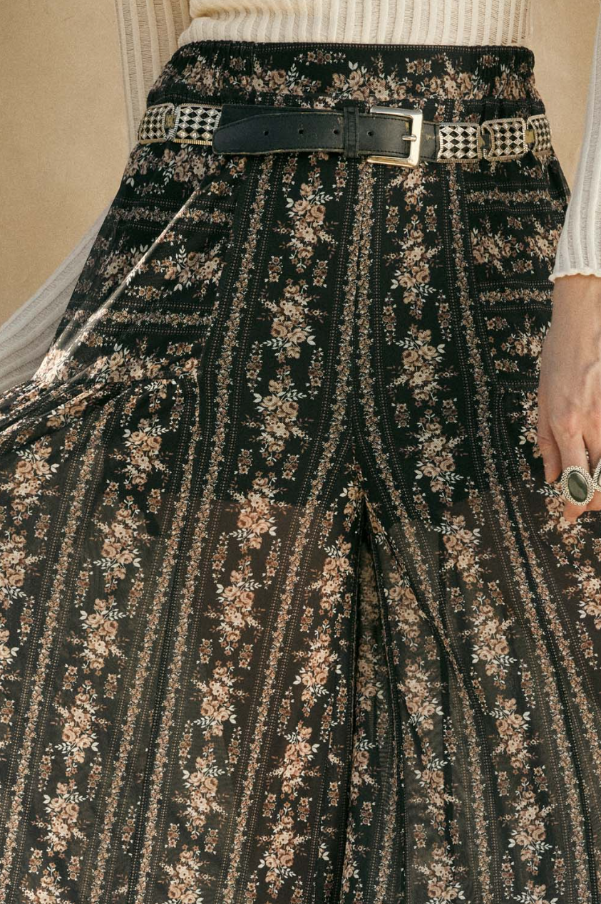 •LEONA• semi-sheer wide leg pants