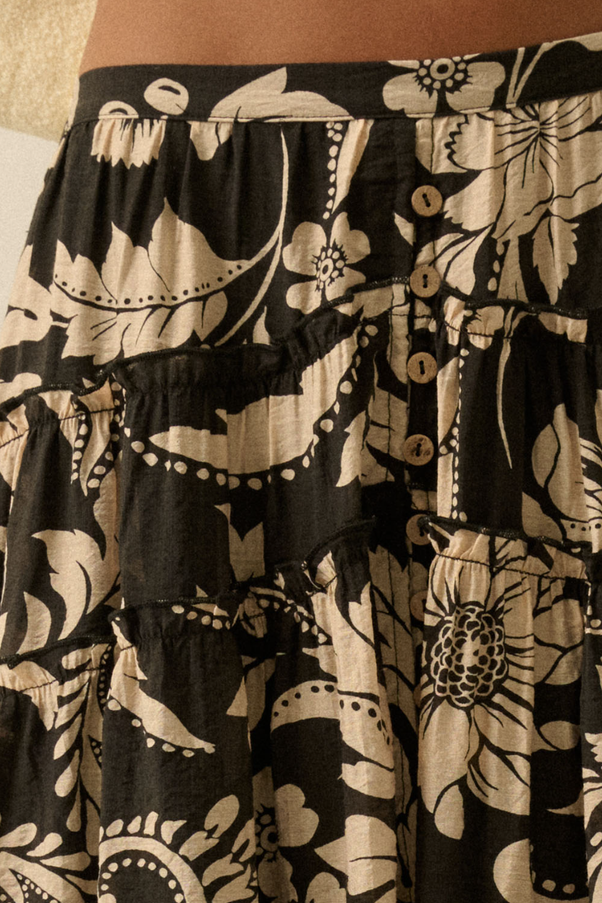 •ANALISE• tiered high-low midaxi skirt