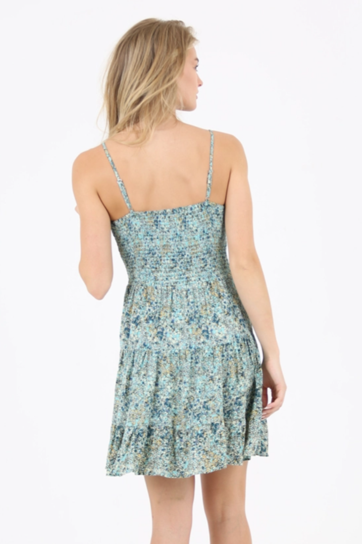 •OCEANSIDE• twist front cutout mini dress