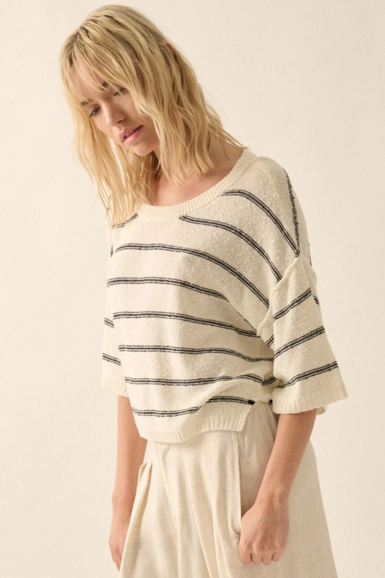 •RIDLEY• cotton blend sweater top