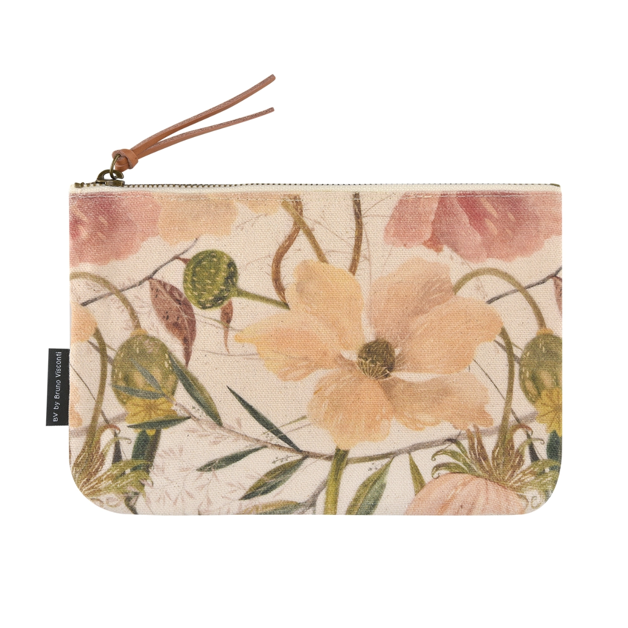 •SOFT PETALS• gusseted canvas pouch
