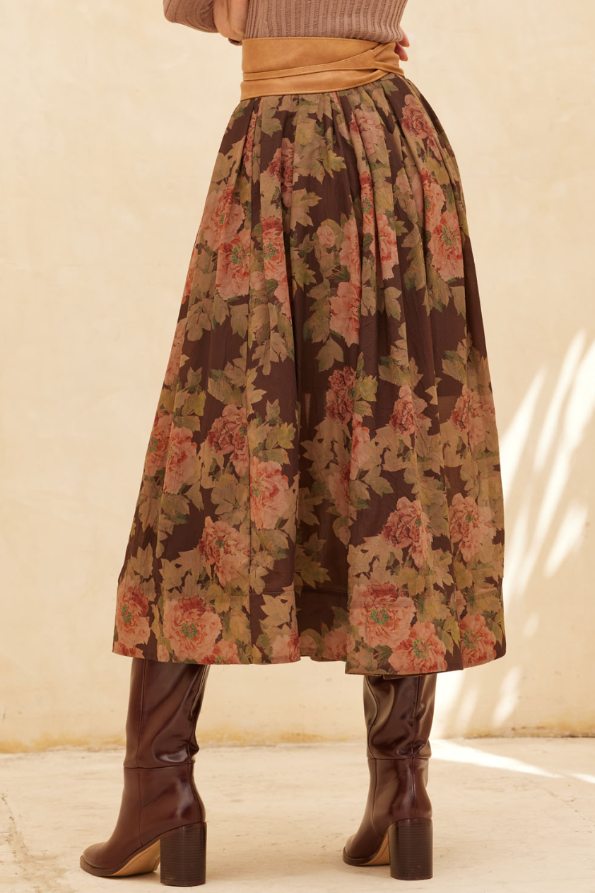 •EKOVA• pleated midaxi skirt