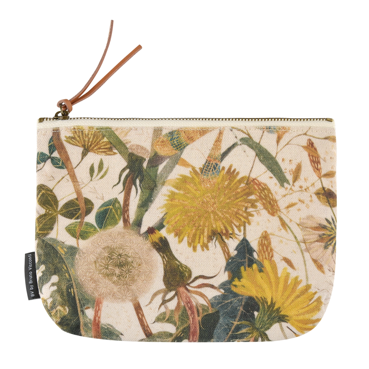 •DANDELION• gusseted canvas pouch