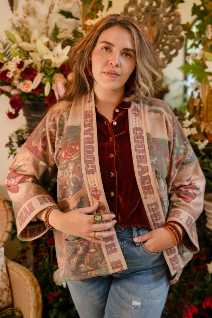 •COURAGE, DEAR HEART• fleece lined cottage cardigan