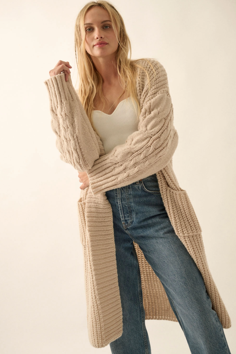•MILEY• mixed knit cardigan