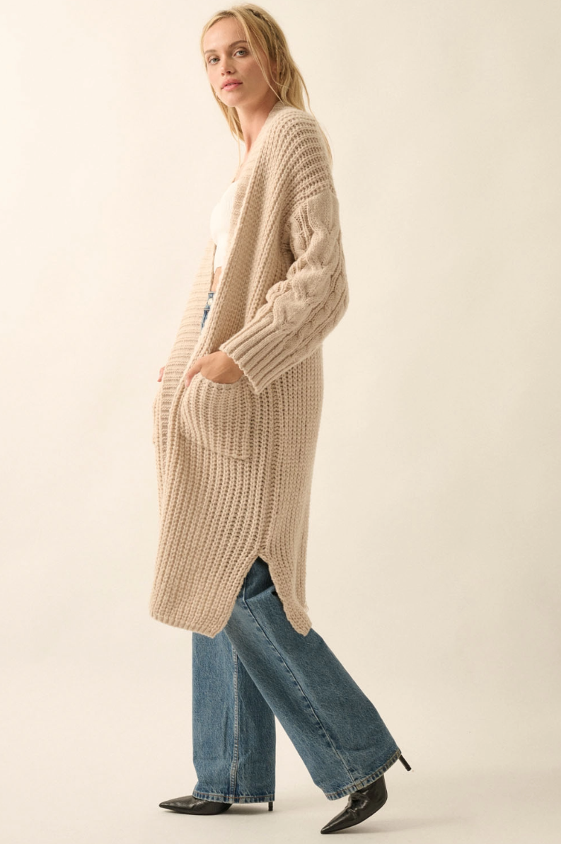 •MILEY• mixed knit cardigan