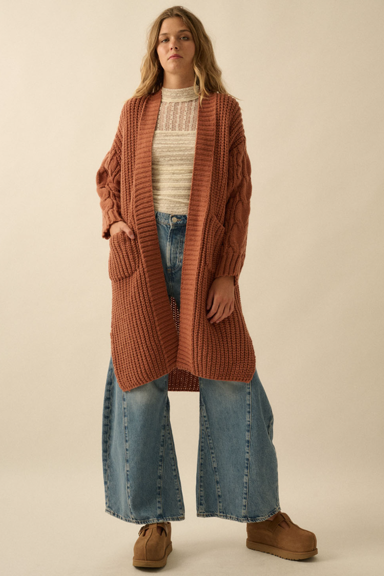 •MILEY• mixed knit cardigan